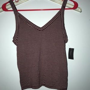 NEW! American eagle maroon striped tank top size S